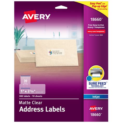 Return Address <strong>Labels</strong>, White - Custom Printed Personalized Stickers, 250 Adhesive Peel and Stick Mailing <strong>Labels</strong> - for Wedding Invitations, Christmas Holiday Cards, Business Mailers. . Avery labels at walmart